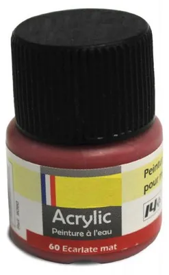 Obrázek produktu pro Heller 9060 Akrylová barva 060 Šarlatově červená matná 12ml modelovací barva
