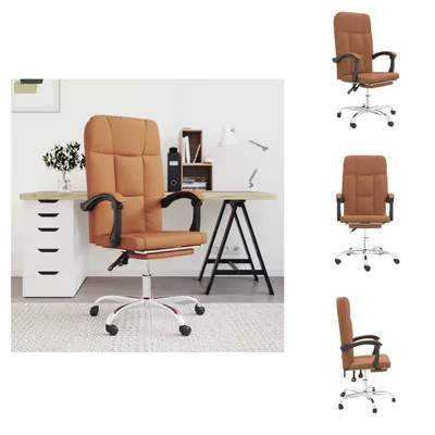 Produktbild von vidaXL Bürostuhl mit Liegefunktion Braun Kunstleder -  Bürostühle