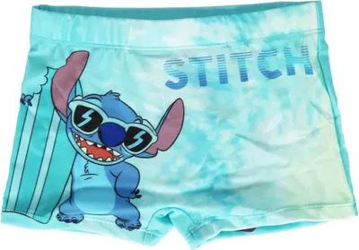 Produktbild von Disney Lilo und Stitch Kinder Jungen Badehose Badeshorts – Hellblau / 98/104