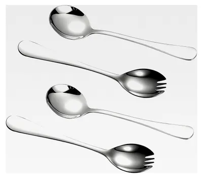 Produktbild von Servierlöffel aus Edelstahl, großer Löffel mit langen Griffen, Esslöffel, Küchenbedarf für Hotelrestaurants