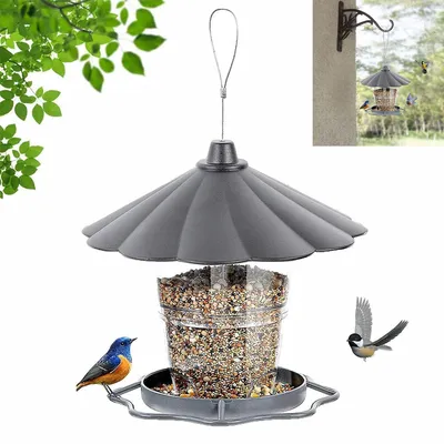 Produktbild von Vogelfutterhaus Aufhängen 820 ml,Vogelfutterhaus Wetterfest,20*20*12.5cm