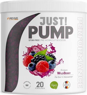 Produktbild von Profuel Just! Pump Pre Workout Booster - 440 g-Dose Wild Berry