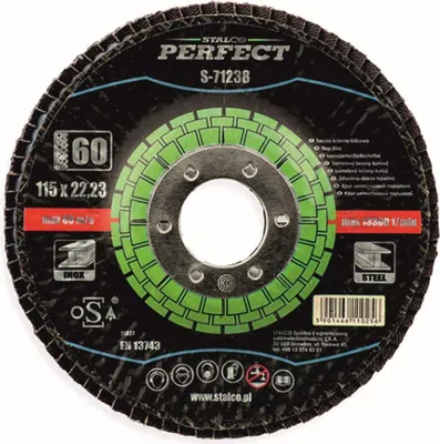 Zdjęcie produktu dla tarcza 125x22,23mm ziarno 60 cyrkonia STALCO