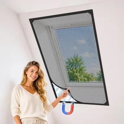 Obrázok produktu pre Magnetická sieťka proti komárom na okná, 100 x 100 cm