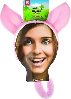 Produktbild von Smiffys - Schwein-Zubehörsatz für Herren/Damen Uni SM3570 (Einheitsgröße) (Pink)
