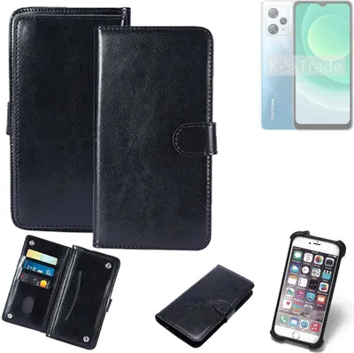 Produktbild von K-S-Trade 360° Hülle kompatibel mit Blackview A53 schwarz Kunstleder Case BookCase WalletCase Kunstlederederhülle Handyhülle, Rundumschutz Bumper
