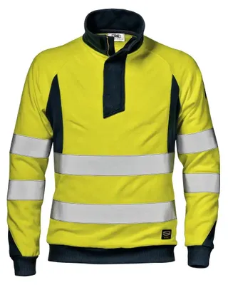 Immagine prodotto di Felpa ad alta visibilità Sir Safety PIREX da uomo con doppie strisce riflettenti giallo/blu, XL, HI-VIS GIALLO/BLU