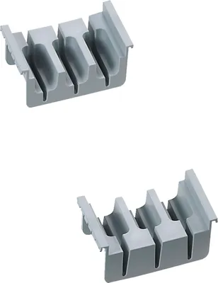 Produktbild von Ninka Messereinsatz Cuisio 96x44x53mm Messer Schubladeneinsatz Organizer für 3 Messer, Kunststoff grau