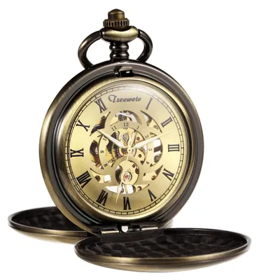 Obrázok produktu pre Mechanické kapesové hodinky vintage štýlu steampunk s retiazkou a darčekovou krabičkou