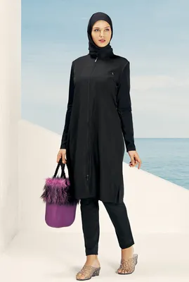Produktbild von Hasema Burkini, Bademode, Hijab,Badeanzug, Tesettür Mayo, Swimwear N-602
