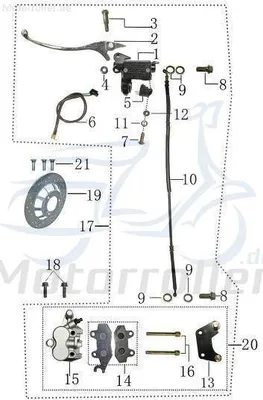 Produktbild von Halter Bremszange Doppelkolben vorn links 703069