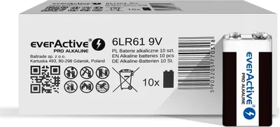 Produktbild von everActive 6LR61 6F22 - Alkalibatterien (9 V, 10 Stück, 5 Jahre Lebensdauer)
