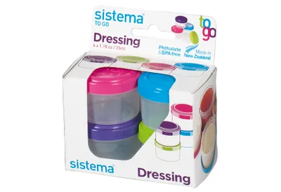 Produktbild von Sistema 21470, Behälter, Oval, 0,035 l, Blau, Grün, Pink, Violett, 47 mm, 47 mm