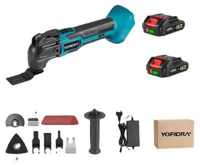 Productafbeelding van Oscillerend multifunctionaal gereedschap, variabele snelheid, snelle accessoirewissel, set van 2 x 1,5Ah batterijen