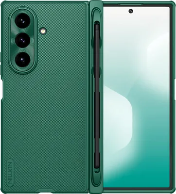 Produktbild von Handyhülle für Galaxy Z Fold7 mit MagSafe, Nillkin Super Frosted Shield Fold Magnetic S-Pen + Stift, Grün