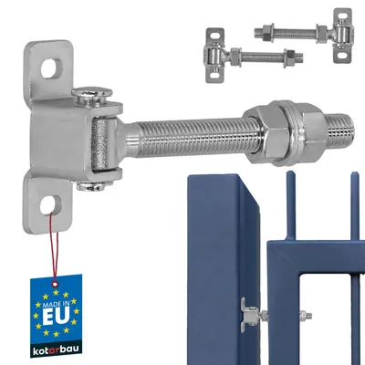 Obrázok produktu pre KOTARBAU® Sada 2 nastaviteľných závesov M16 130 mm Ideálne riešenie pre každý systém brány Záves brány Pozinkovaný Nastaviteľný