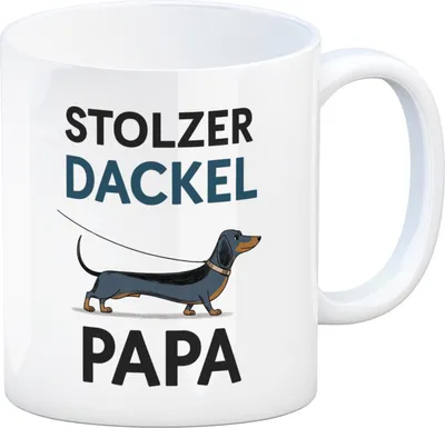 Produktbild von Stolzer Dackel Papa Kaffeebecher