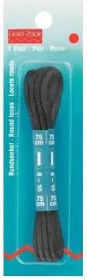 Zdjęcie produktu dla Okrągłe sznurowadła 3 mm, 75 cm, czarne