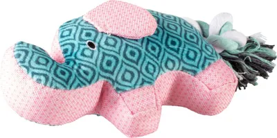 Image de Jouet pour chiens Duvo+ éléphant en peluche bleu, dimensions : 24 x 11 x 5,3 cm