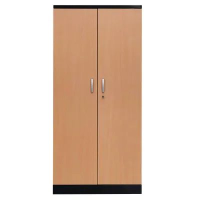 Produktbild von Gürkan Stahlschrank 100125 tiefschwarz, buche 92,0 x 42,0 x 195,0 cm