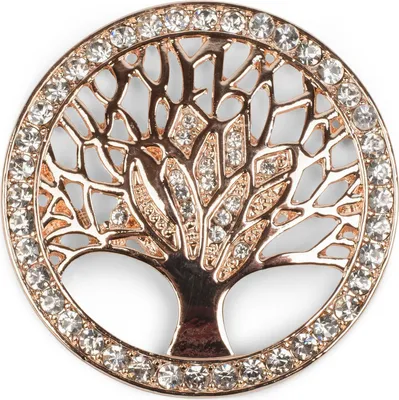 Produktbild von styleBREAKER Lebensbaum Magnet Schmuck Anhänger für Schals, Tücher oder Ponchos mit Stras Steinen, Brosche, Damen 05050029
