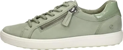 Image de Ecco Soft 7 Side Zip Lace Veterschoenen Laag - Groen - Maat 41