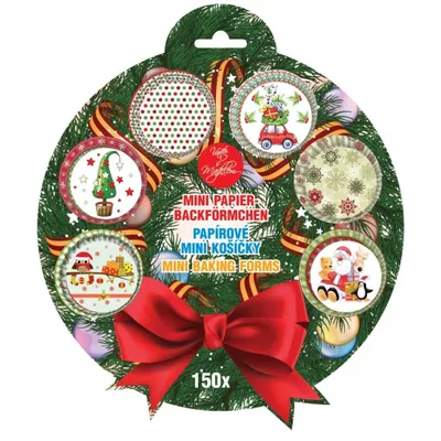 Produktbild von Papier-Mini-Cupcakes Weihnachten 150St