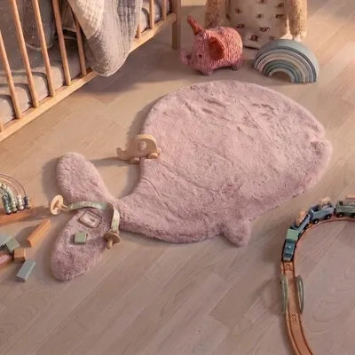 Produktbild von Volero - Kinderteppich - Huggy Wal Rosa - 70x120 cm - Kinderzimmer, Babyzimmer - Modern