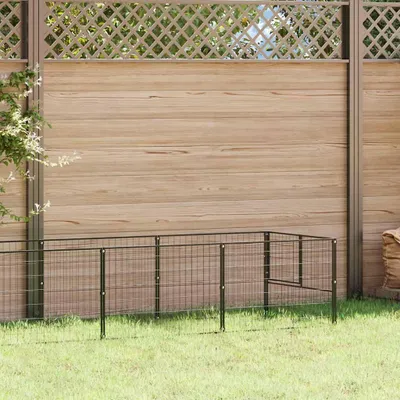 Produktbild von vidaXL Hundezwinger Schwarz 6 m² Stahl
