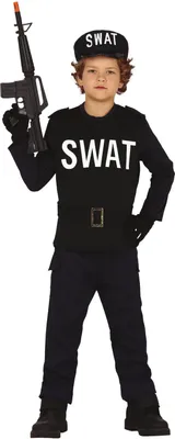 Produktbild von SWAT Polizei Kostüm für Jungen, Größe:128/134