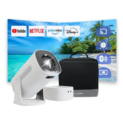 Image de Projecteur portable Kiano Vision | 1280 x 720 HD | Smart TV | Android 11 | Batterie externe | HDMI USB
