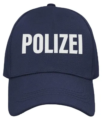 Produktbild von Basecap Mütze – Polizei, Feuerwehr, Security & Ordner  – Trucker-Cap in Rot, Navy & Schwarz – verstellbare Kappe für Herren & Damen – Arbeitskleidung & Team Cap: Navy / Polizei Cap Farbe wählen: Navy Cap Motiv wählen: Polizei