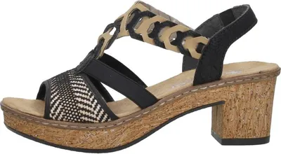 Image de Rieker Gekleed  Sandalen Hak - Zwart - Maat 38