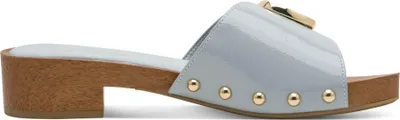 Produktbild von Tamaris Damen Pantolette Clog mit Sohle in Holzoptik und Nieten 1-27315-46, Größe:40 EU, Farbe:Blau