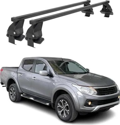 Produktbild von Menabo Dachträger Grundtäger für Fiat Fullback 2016-2019 75kg Schwarz Stahl 2tlg