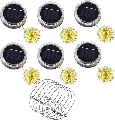 Immagine prodotto di Lampade da parete Solar Betonfles - Lampade da parete impermeabili - 6 pezzi - Impermeabili