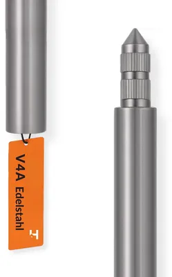 Produktbild von Haus-Held Tiefenerder V4A Edelstahl 1.5 m 20 mm Erdungsspieß Staberder Blitzschutz PV