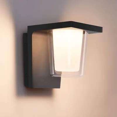 Produktbild von LED Außenwandleuchte UMAX 18204A 13W anthrazit – moderne Wandlampe IP65 für Flur, Terrasse & Garten – 3000K warmweiß, 760 Lumen