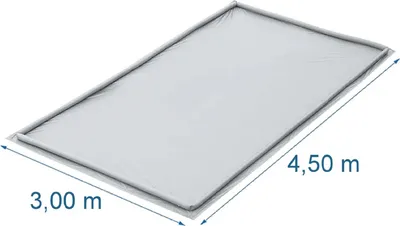 Produktbild von Vorzeltboden mit aufblasbarem Rand 3 x 4,5 Meter Überschwemmungsschutz Schutzplane für Vorzelt Teppich 4x6m – Zeltunterlage als Abdeckplane Gewebeplane Camping für Wohnwagen Vorzeltteppiche 2025