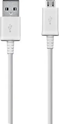 A white USB cable with a standard USB-A connector on one end and a micro-USB connector on the other, shown against a white background.