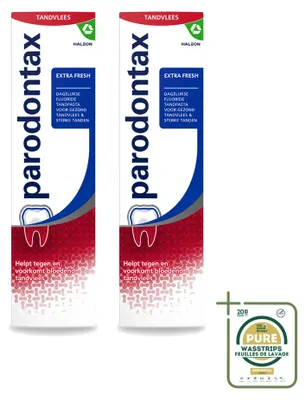 Imagen del producto de 2 unidades de pasta dental Parodontax Extra Fresh para encías sangrantes, 75 ml - Paquete de ahorro - 2 unidades