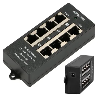 Produktbild von Extralink PoE Injector 4 Port RJ45 100Mb/s Adapter
