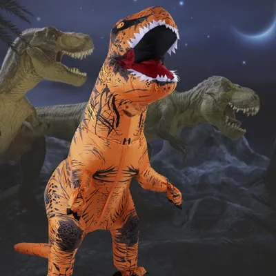 Produktbild von ISOISL Aufblasbares Kostüm T-Rex Dinosaurier 2 m, Dino Kostüm aufblasbar für Erwachsene, Halloween & Karneval