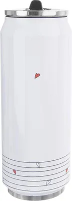 Obrázek produktu pro Termohrnek Orion | termohrnek | termoska HEART ve tvaru plechovky z nepropustné oceli s dvojitou stěnou 500 ml