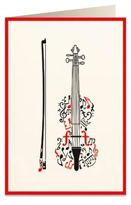 Image de Carnet de cartes de vœux B6 avec enveloppe Violino