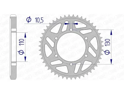 Produktbild von SP 1074477002 AFAM Aluminiumritzel hinten 13813 - 530 passend fuer SUZUKI GSX-R 1000