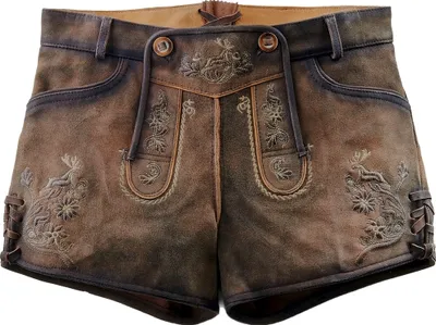 Produktbild von Lederhose Damen kurz Maila hopfen ZV antik 38