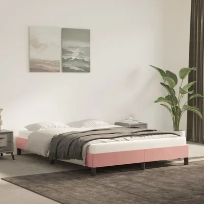 Produktbild von The Living Store Bettgestell Rosa 140x200 cm Samt