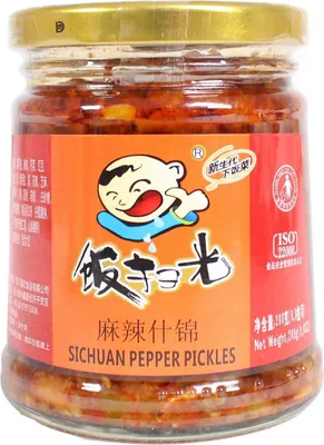 Produktbild von GFJ Sichuan Pepper Pickles Gemüse Mix sehr scharf 280g