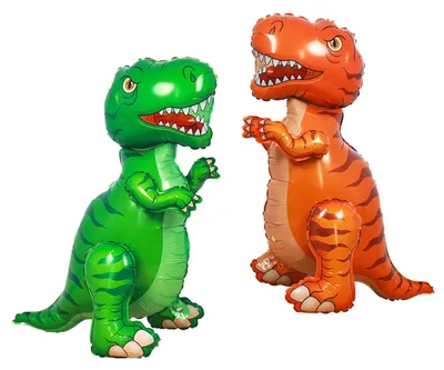 XXL Dino-Ballonset (2 Stück) – Stehende 3D-Folieballons für Dino-Party
